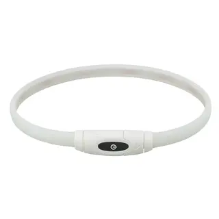 Trixie Flash świecąca obroża USB, silikonowa - Rozmiar XS - XL: obw. szyi 65 cm, szer. 16 mm