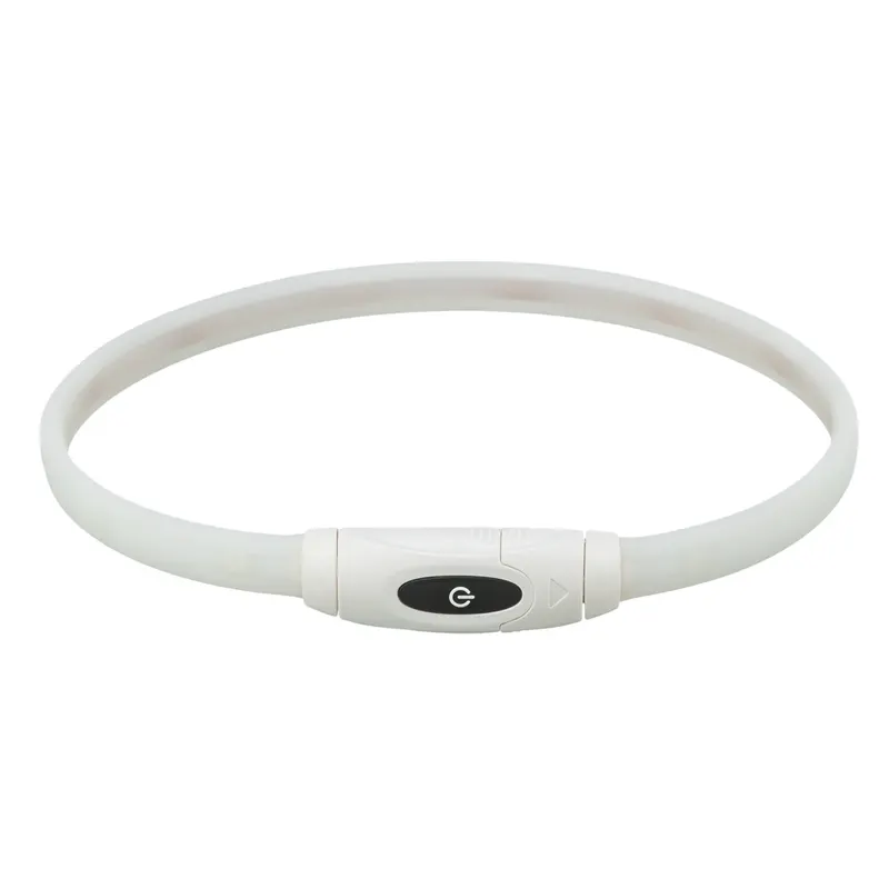 Trixie Flash świecąca obroża USB, silikonowa - Rozmiar XS - XL: obw. szyi 65 cm, szer. 16 mm