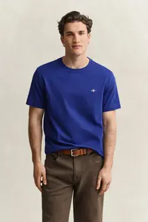 Gant T-Shirt Shield Męski Regular Fit Granatowy