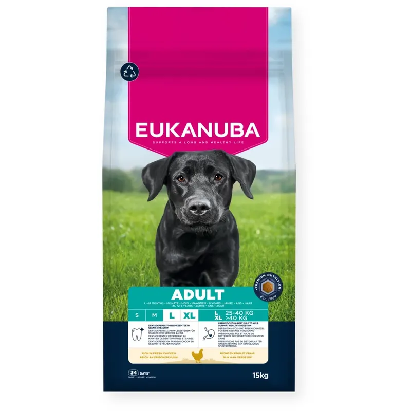 EUKANUBA Adult L XL Rich in chicken - sucha karma dla psa - 15kg