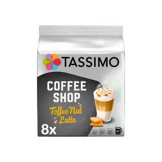 Kawa w kapsułkach Tassimo Toffee Nut Latte (kompatybilna z ekspresami kapsułkowymi Bosch Tassimo), 8 szt.