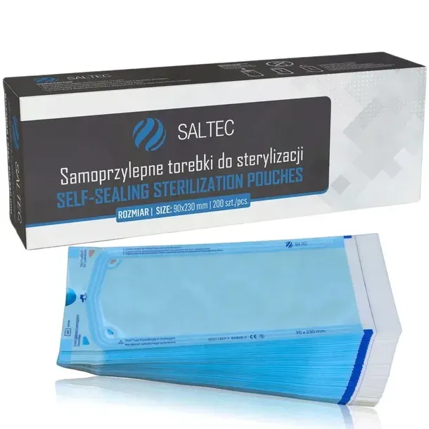 SALTEC Torebki do sterylizacji 90x230 mm, 200szt