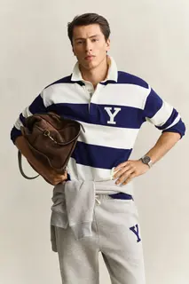 Gant Koszulka Rugby Yale Męska W Paski