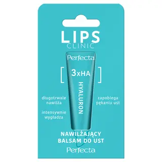 Perfecta Lips Clinic 3x Hyaluron żelowy balsam do ust z kwasem hialuronowym, olejem rycynowym i witaminą E 10 ml