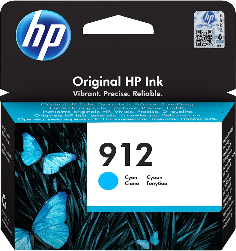 HP 912 oryginalny wkład atramentowy błękitny