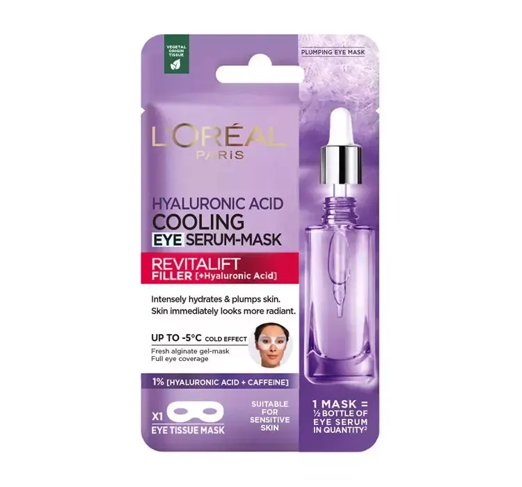 Loreal Hyaluronic Acid Serum-Maska pod Oczy 11g