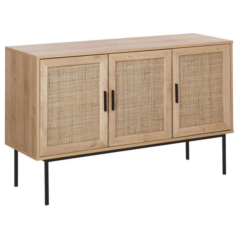 Komoda trzydrzwiowa pasco 76 cm jasne drewno