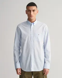 Gant Bawełniana Koszula Męska W Paski Z Długim Rękawem Regular Fit