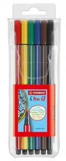 FLAMASTER STABILO PEN 68 MIX 6 KOL. W OP.