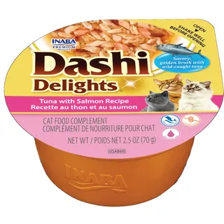 INABA Dashi Delights Tuna with salmon recipe - mokra karma dla kota - 70g