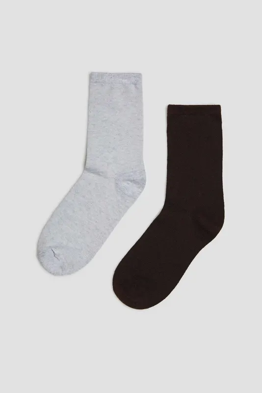 2 pack gładkich skarpet