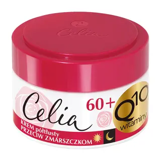 Celia Q10 przeciwzmarszczkowy krem półtłusty 60+ z ceramidami i koenzymem na dzień i noc 50ml