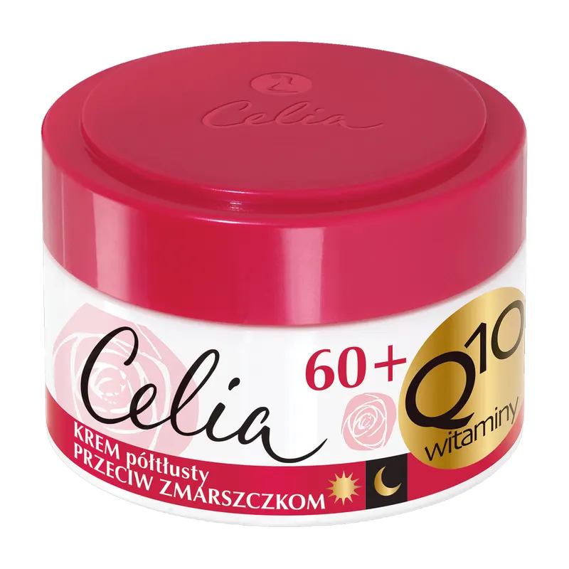Celia Q10 przeciwzmarszczkowy krem półtłusty 60+ z ceramidami i koenzymem na dzień i noc 50ml