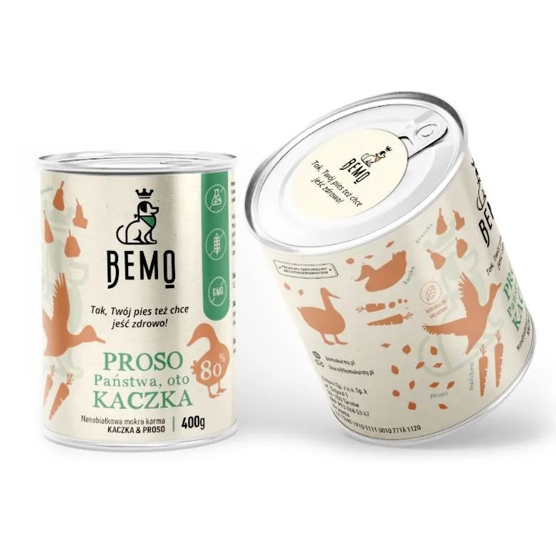 BEMO Proso Państwa oto Kaczka Mono - mokra karma dla psa - 400g