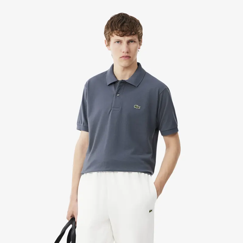 Lacoste Koszulka Polo L.12.12 Classic Fit Szara Męskie Szary
