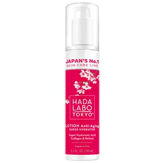 Hada Labo Tokyo Red nawilżający lotion przeciwzmarszczkowy do twarzy z 4 formami kwasu hialuronowego, kolagenem i retinolem 150 ml