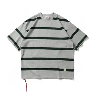 Japanese Summer Striped Short Sleeved T-shirt Men's Trendy Loose and Versatile Casual Top