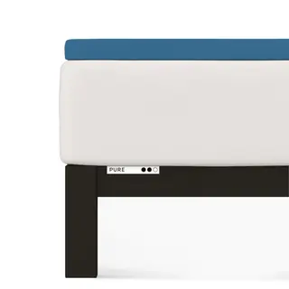 Prześcieradło Schlafgut Pure Topper | 180x200-200x220 cm | Niebieski Mid | -200x220 Blue Mid 615 - XL bawełna