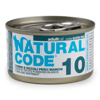 Korzystny pakiet Natural Code Cooking Water Can, 12 x 85 g - Tuńczyk i białoryb
