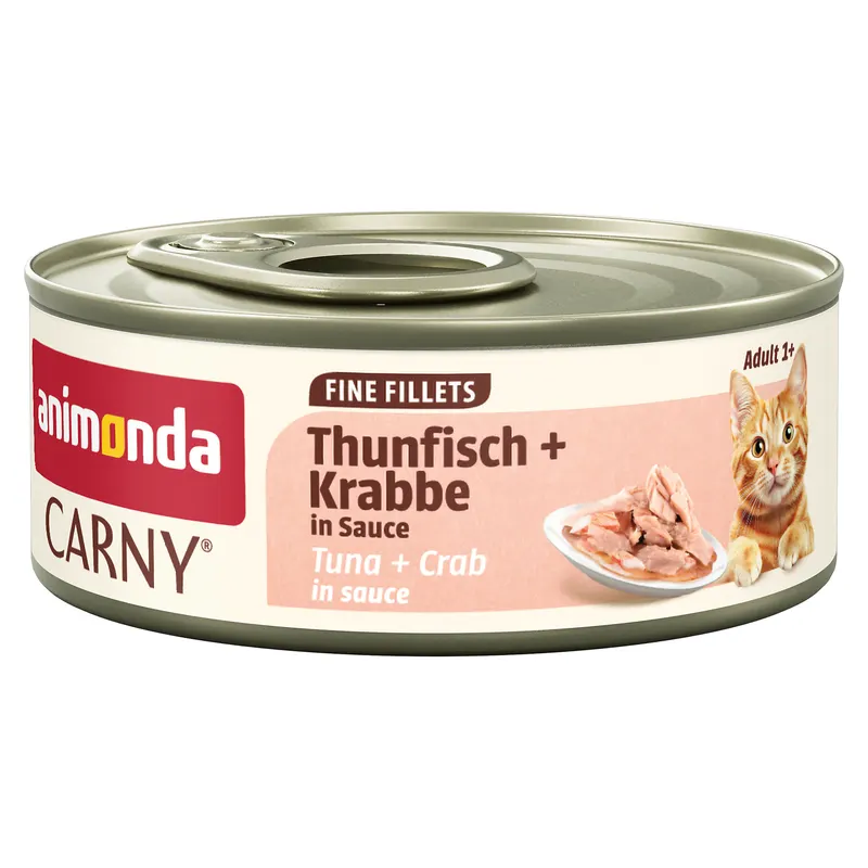 animonda Carny Adult Fine Fillets w sosie 12 x 60 g - Tuńczyk i krab