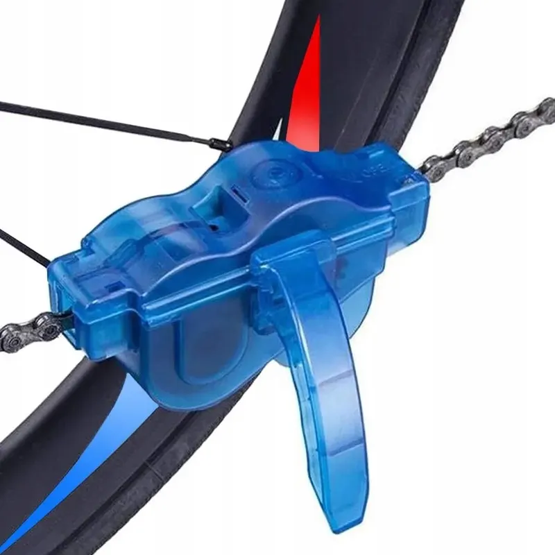 ZESTAW DO CZYSZCZENIA ŁAŃCUCHA ROWEROWEGO SZCZOTKAMI OBROTOWYMI