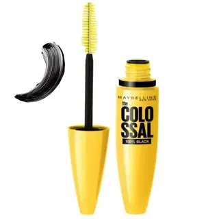 Maybelline Colossal 100% Black Pogrubiający Tusz Do Rzęs Z Kolagenem Czarny