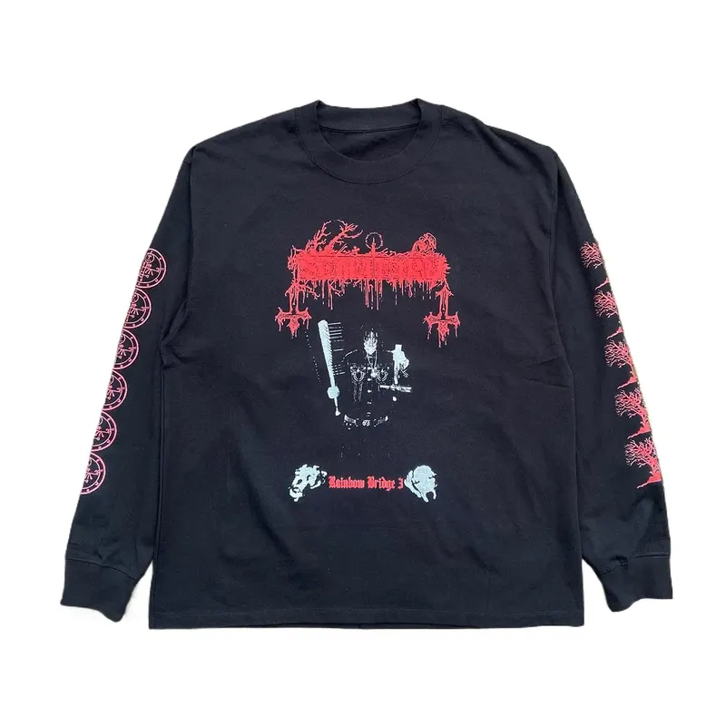 Portrait American Retro Heavy Duty Wide Thread T-shirt Long Sleeve for Men New Arrival