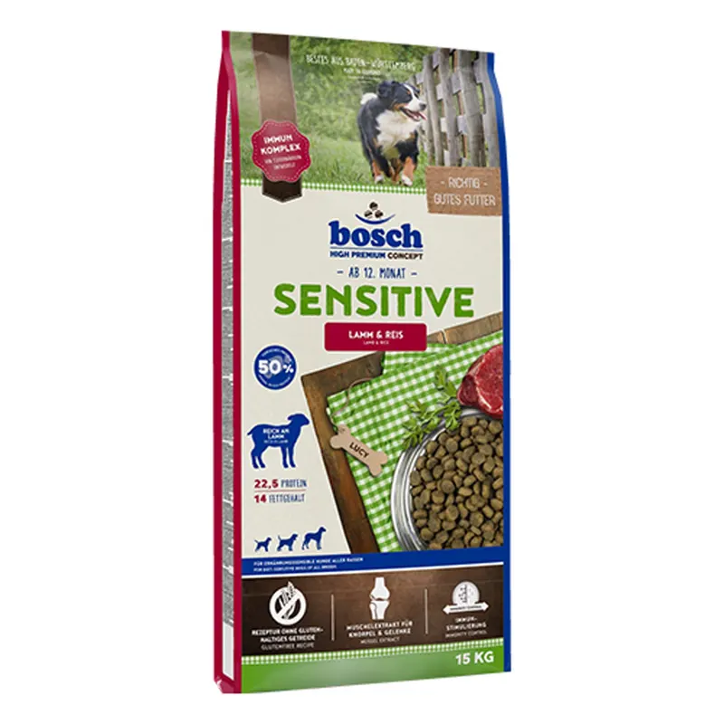 bosch Sensitive, jagnięcina i ryż - 15 kg