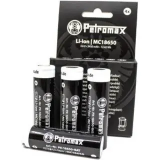 Petromax Akumulatory ładowalne LI-ION 18650 3.6 V, 3450 MAH Zestaw 4 sztuk, Baterie
