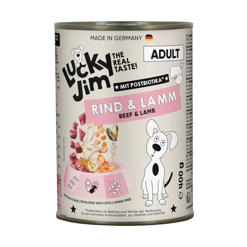 Lucky Jim Adult, 6 x 400 g - Wołowina i jagnięcina