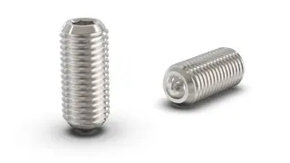 Zatrzask gwintowany H-33mm M16 z kulką i gniazdem sześciokątnym, INOX
