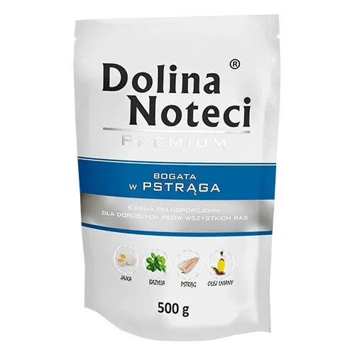 DOLINA NOTECI Premium bogata w pstrąga - mokra karma dla psa - 500 g