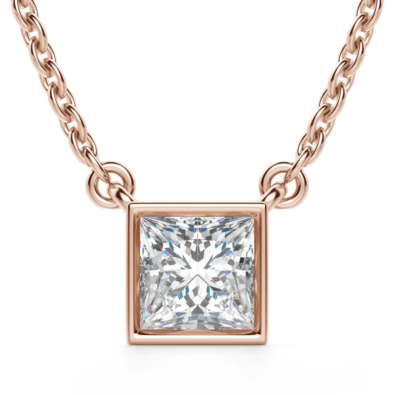 Naszyjnik Marseille Księżniczka 1.25 kt Laboratoryjny Diament 585 Różowe Złoto (14K)