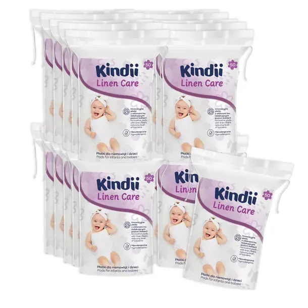 20 x Płatki dla niemowląt Kindii Linen Care 50 szt