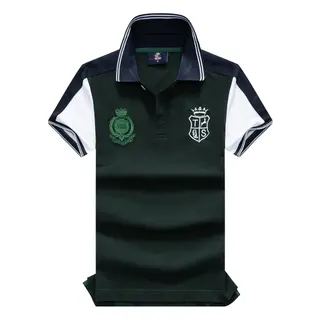 TS New Arrivals Men's Polo Shirt Classic Embroidery Men Clothing High Quality Short-sleeved Loose Golf Collar T-shirt