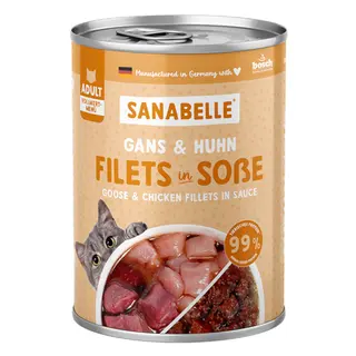 Sanabelle All Meat, 6 x 380 g - Gęsina i kurczak