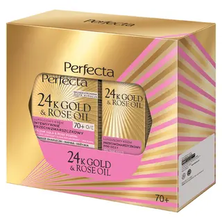 Zestaw Perfecta 24K Gold & Rose Oil Krem do twarzy 70+ i Krem pod oczy