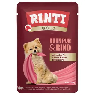 RINTI Gold 10 x 100 g - Kurczak z wołowiną