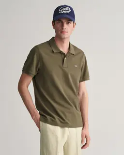 Gant Koszulka Polo Męska Z Krótkim Rękawem Regular Fit Zielona