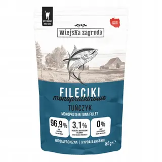 WIEJSKA ZAGRODA Fileciki Tuńczyk Mono - mokra karma dla kota - 85g