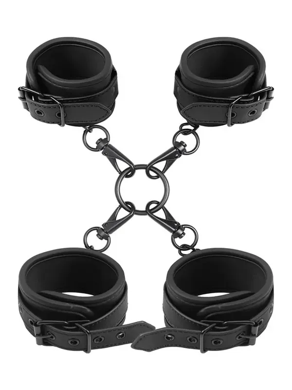 Wrist &amp; Ankle Cuffs Set Vegan Leather