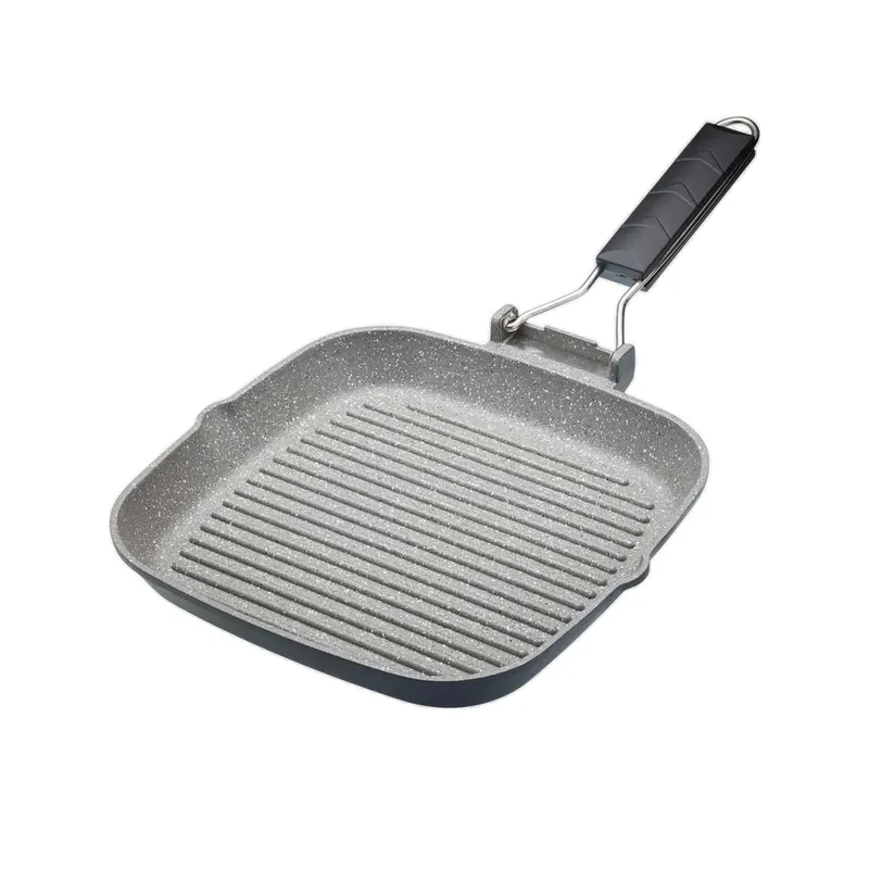 Patelnia grillowa Aster grill pan 24cm nieprzywierająca składany uchwyt 25 lat gwarancji