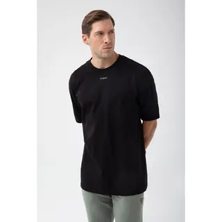 Czarny T-shirt męski TW BASIC TSHIRT OVERSIZE 181 M BLACK - XXL