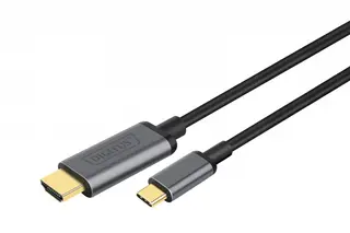 Digitus Kabel adapter HDMI 4K 30Hz na USB Typ C 3.1 metalowa obudowa HQ czarny 1.8m