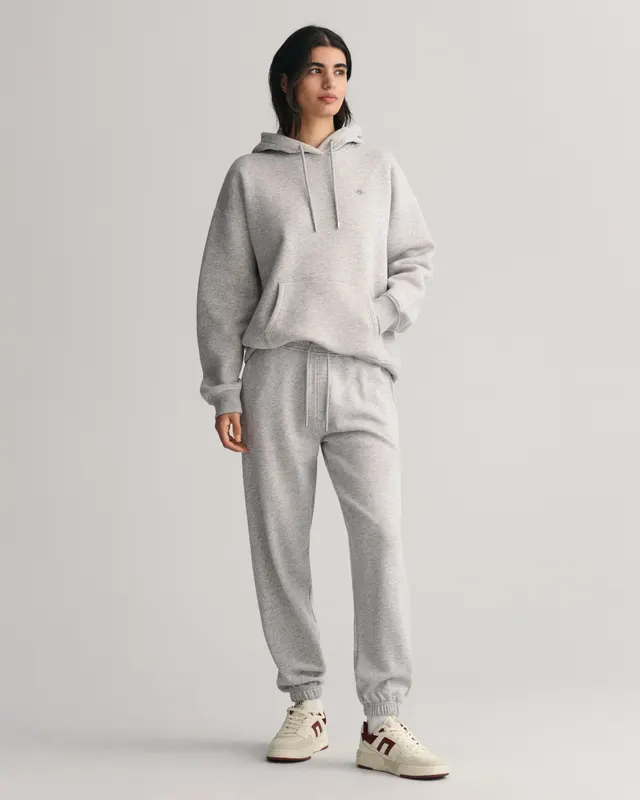 Gant Spodnie Dresowe Damskie Relaxed Fit Szare