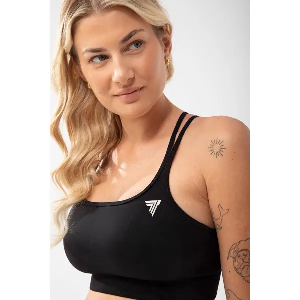 Czarny stanik sportowy TRECGIRL SPORT BRA 160 BLACK - XS/S