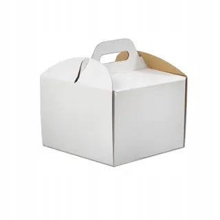 70x Pudełko na BENTO tort KARTON Z RĄCZKĄ NA TORT 18x18x12cm BARDZO MOCNY