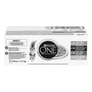Purina One Adult Cat Mix Meat & Vegetables - 120 x 85 g