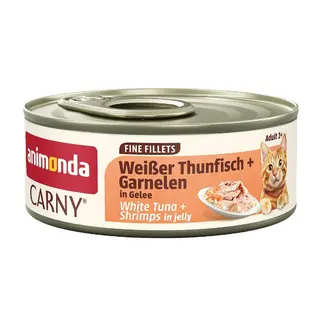 ANIMONDA Carny Adult Fine fillets Jelly White tuna + shrimps - mokra karma dla kota - 60g
