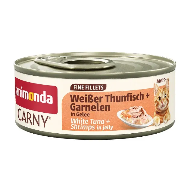 ANIMONDA Carny Adult Fine fillets Jelly White tuna + shrimps - mokra karma dla kota - 60g